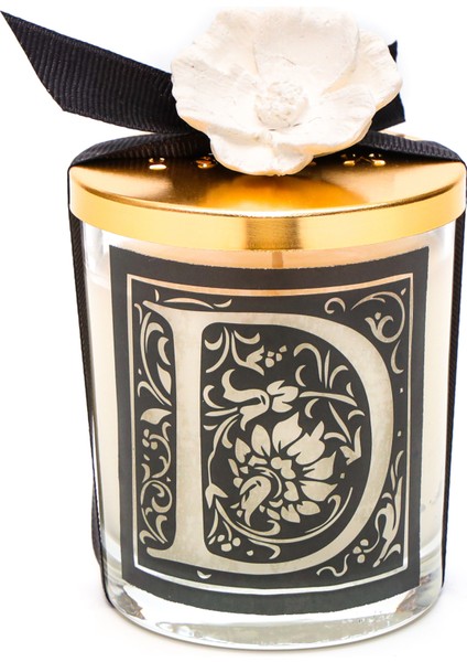 Kişiye Özel D Harfi Yasemin Sandal Vegan Mum(140 gr)