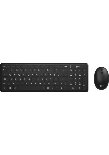 Lenovo Lecoo KW204 2.4GHz Kablosuz Türkçe Q Klavye & Mouse Set Siyah