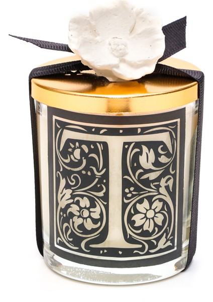 Kişiye Özel T Harfi Yasemin Sandal Vegan Mum(140 gr)