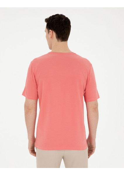 Erkek Pembe Regular Fit Tişört 50280953-VR186