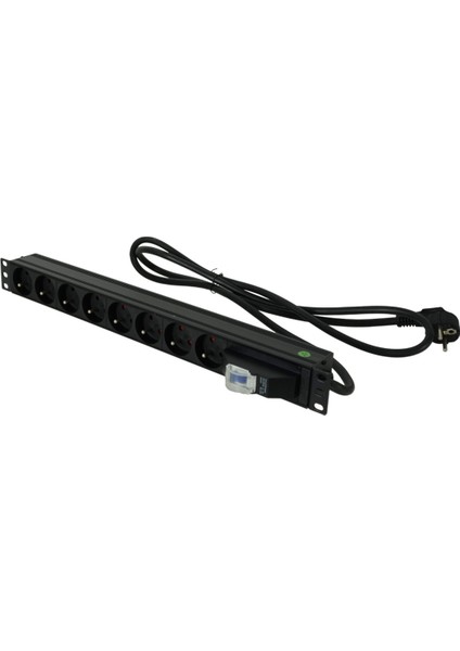 1u 19" 8xalman Alüminyum On-Off Swıtch Fransız Fiş 1,5m Pdu