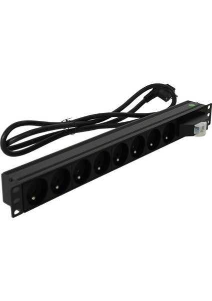 1u 19" 8xalman Alüminyum On-Off Swıtch Fransız Fiş 1,5m Pdu