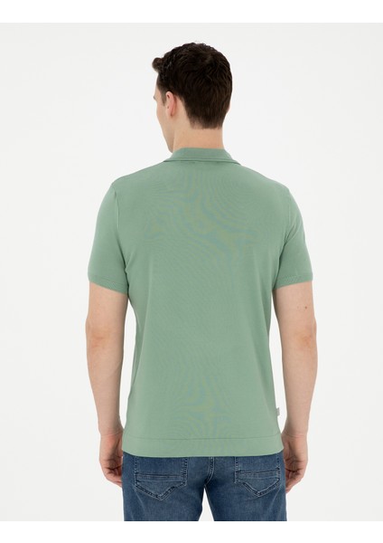 Erkek Çağla Slim Fit Fermuarlı Polo Yaka Triko Tişört 50288084-VR016 indirimleri