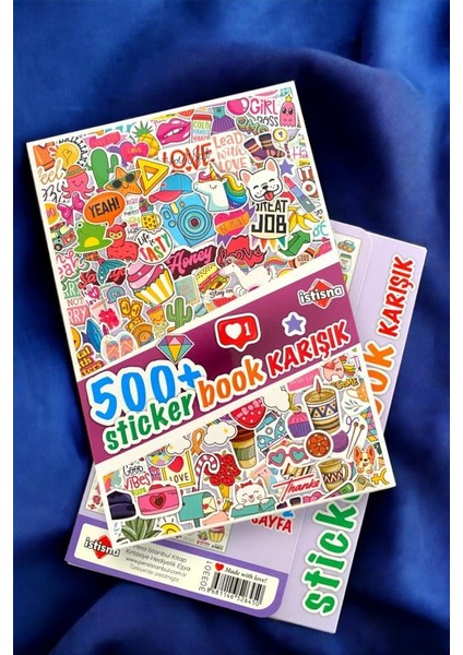 500+ Sticker Book Etiket Kitabı Sticker Defteri A5 Boyut Etiket Seti