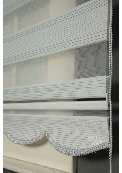 Çizgili Simli Stor Zebra Perde Balkon Perdesi, Oturma Odası Perdesi (Dayanıklı Alüminyum Kasa) modelleri
