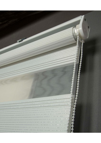 Çizgili Simli Stor Zebra Perde Balkon Perdesi, Oturma Odası Perdesi (Dayanıklı Alüminyum Kasa) fırsatları