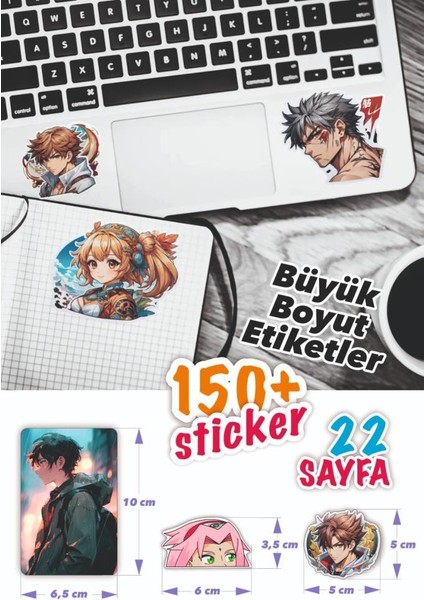 150+ Kpop Anime Sticker Book Etiket Kitabı Sticker Defteri A5 Boyut Etiket Seti