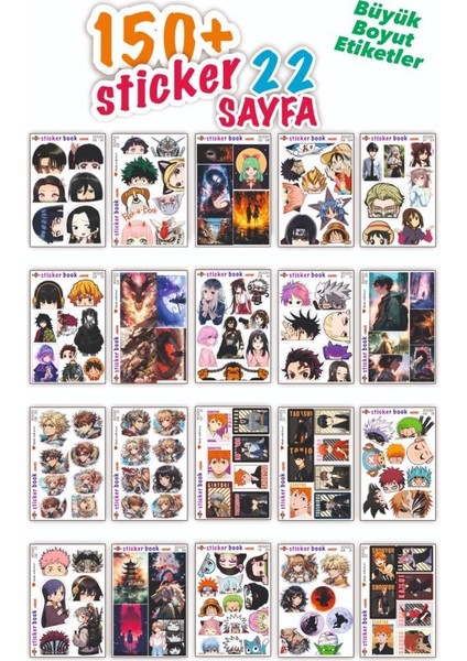 150+ Kpop Anime Sticker Book Etiket Kitabı Sticker Defteri A5 Boyut Etiket Seti