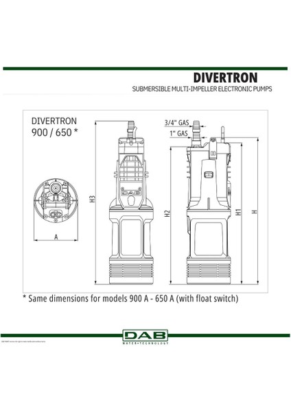 Divertron 900 Elektronik Dalgıç Pompa