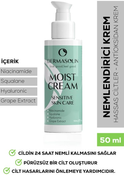 Moıst Cream Yaşlanma ve Cilt Hasarlarına Karşı. Hücre Yenilme Antioksidan Nemlendirici Bakım Kremi