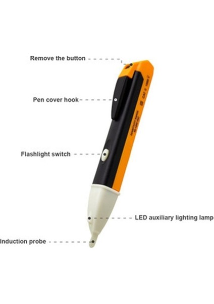 REKOTOOLS-90-1000V Gerilim Test Cihazı Elektrik Göstergesi Temassız Gerilim Test Cihazı Ac Çıkış Dedektörü Test Cihazı Kalem ile LED Işık fiyatları