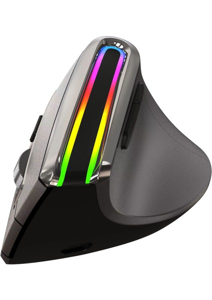 Infıny V20LD Bluetooth5.0 + 2.4ghz. Rgb Led'li Şarjlı Kablosuz Ergonomik Dikey Vertical Mouse