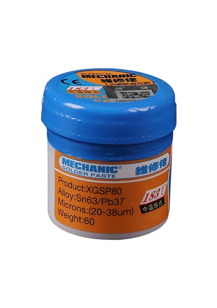 Krem Sıvı Lehim Mechanic Solder Paste 60 gr XGSP80 183 Derece