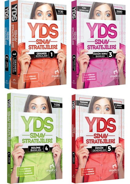 YDS Sınav Stratejileri 1-2-3-4-5 Konu Soru Deneme 5 Li Set Modadil Yayınları