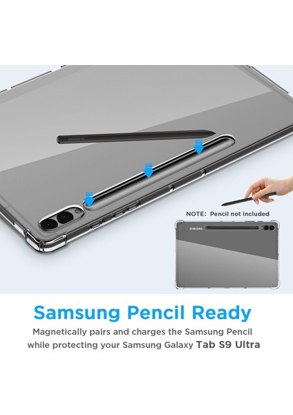 Samsung Galaxy Tab Tab S8 Ultra 14.6 Antishock Köşe Korumalı Şeffaf Shockproof Esnek Kılıf Sm- X900 X906