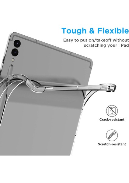 Samsung Galaxy Tab Tab S8 Ultra 14.6 Antishock Köşe Korumalı Şeffaf Shockproof Esnek Kılıf Sm- X900 X906
