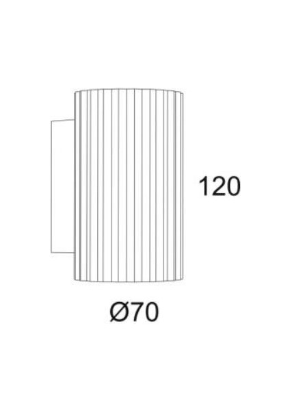 EV601 S Siyah GU10 Duvar Aplik