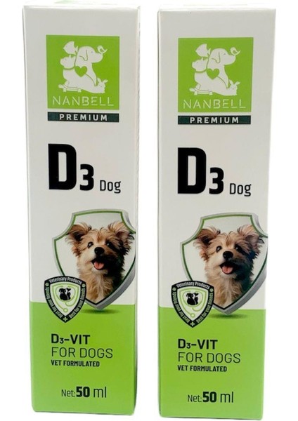 2 Kutu Köpekler Için D Vitamini Takviyesi 50 ml