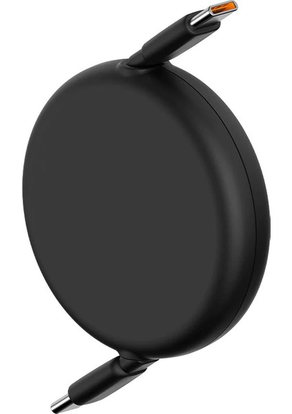 Mini Makaralı Type-C To Type-C 100W Şarj Kablosu 1m Cluster Black fiyatları