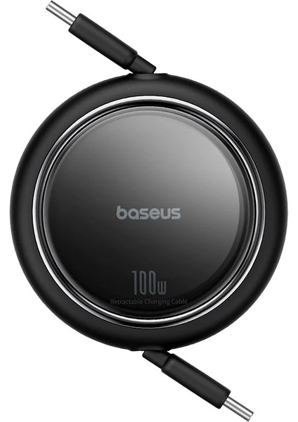 Mini Makaralı Type-C To Type-C 100W Şarj Kablosu 1m Cluster Black modelleri