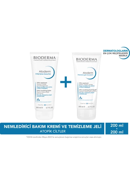 Atoderm İntensive Balm 200 ml & Atoderm İntensive Foaming Gel 200 ml