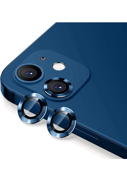 iPhone 11 Kamera Koruyucu Lens Alüminyum Alışımlı Cam (mavi)