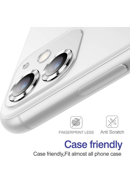 iPhone 11 Kamera Koruyucu Lens Alüminyum Alışımlı Cam (gümüş) modelleri