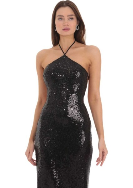 Hilaltrend Halter Yaka Baglamalı Elbise fırsatları