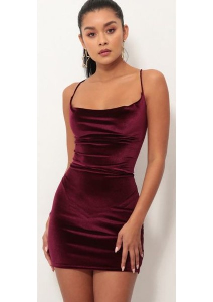 Hilaltrend Mini Kadife Elbise fiyatları