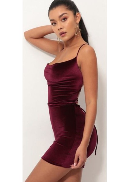 Hilaltrend Mini Kadife Elbise modelleri