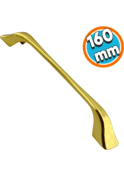 Mobilya Mutfak Dolabı Çekmece Dolap Kapak Kulpu Kulbu 160 mm Gold Metal Kulp