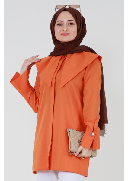 Büyük Yakalı Gömlek-Turuncu fiyatları