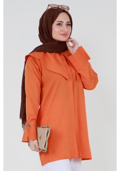 Büyük Yakalı Gömlek-Turuncu modelleri