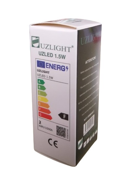 Uzled 1,5W LED Ampul E14 3000K Buzdolabı Ampulü