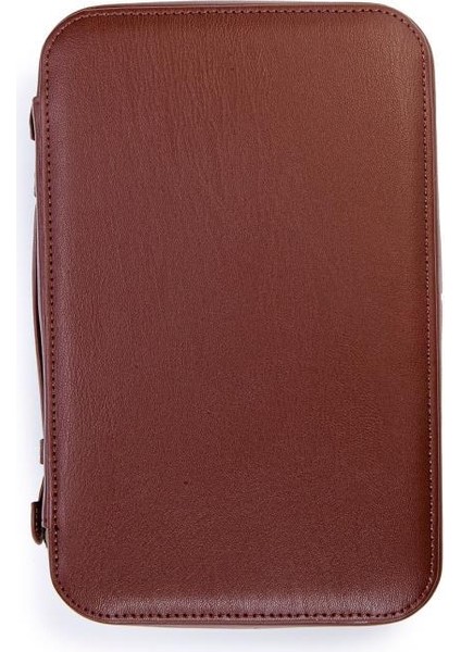 Pq Çakmak Kesicili Koyu Kahverengi Deri Puro Taşıma Çantası