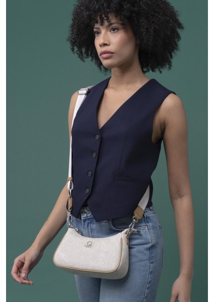 United Colors Of Benetton Kadın Çapraz Çanta BNT 1291 - Bej-Camel