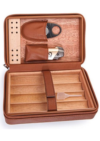 Pq Çakmak Kesicili Taba Deri Puro Taşıma Çantası modelleri