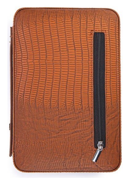 Pq Çakmak Kesicili Açık Kahverengi Deri Puro Taşıma Çantası