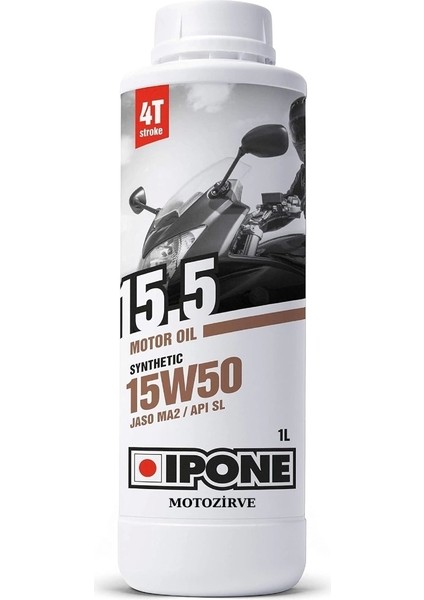 15.5 15W50 4t Sentetik Motosiklet Yağı 1 Litre