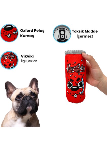 Havcola Peluş Kutu Içecek Köpek Oyuncağı Vikvik Sesli Köpek At Getir Oyuncağı