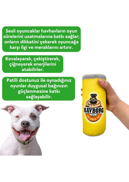 Havborg Peluş Kutu Içecek Köpek Oyuncağı Vikvik Sesli Köpek At Getir Oyuncağı