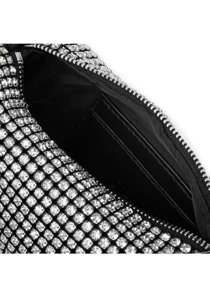 Kadın Çapraz Çanta Black White Diamond Siyah Taşlı fırsatları