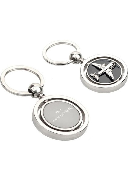 Isme Kişiye Özel Uçak Figürlü Dönebilen Metal Unisex Anahtarlık fiyatları
