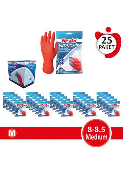 Ekonomik Ev Işleri ve Bulaşık Eldiveni - 25 Çift