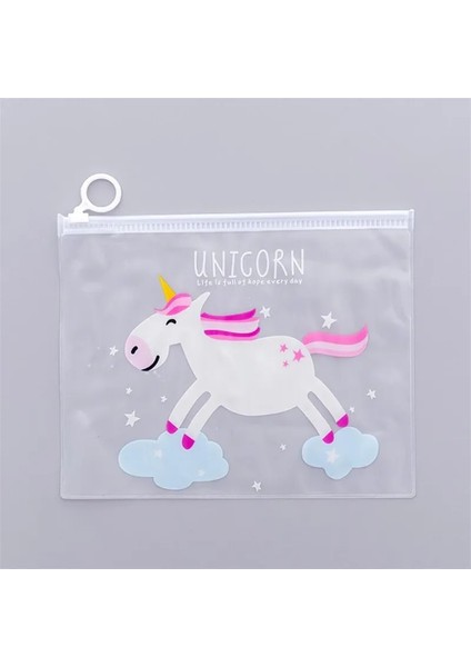 D Tarzı 1 Adet Şeffaf Desen Durumda Kaktüs Unicorn Leopar Kozmetik Çantası Seyahat Makyaj Çantası Malzemeleri Kutusu Kadın Yıkama Kiti (Yurt Dışından)