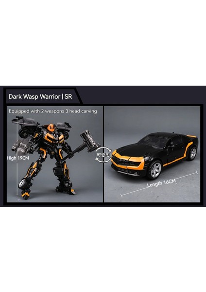 Koyu Wasp Savaşçı Alaşım Şekil Çocuk Transformers Oyuncak (Yurt Dışından)