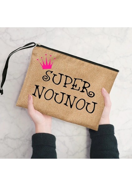 4NOU0015 Tarzı Süper Nounou Baskı Açık Kız Makyaj Çantası Kadın Kozmetik Çantası Kadın Tuvalet Organizatör Seyahat Kanvas Yıkama Depolama Kese (Yurt Dışından) fiyatları