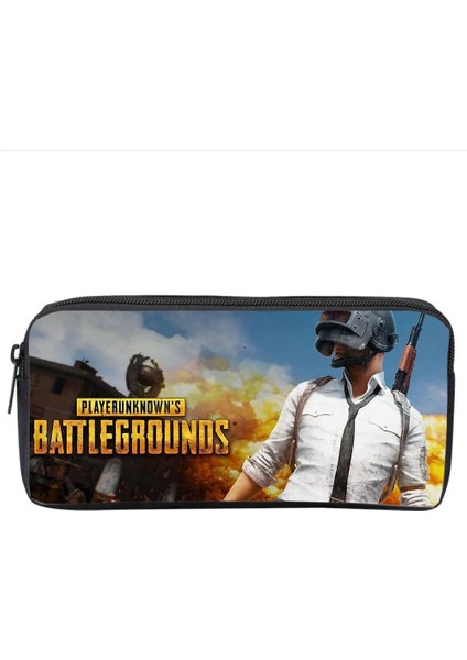 No.19 Tarzı Anime Oyunu Pubg Öğrenci Kalem Kutusu Erkek Kız Karikatür Kalem Çantası Genç Fermuarlı Çanta Kadın Kozmetik Durumda Makyaj Çantası (Yurt Dışından)