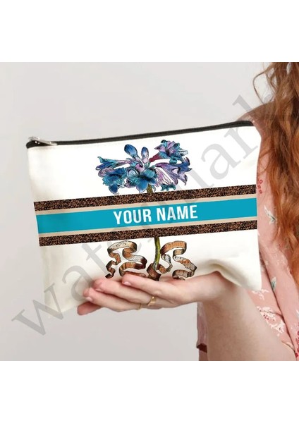 Net Stil Adı Özelleştir Kozmetik Çantası R Kadın Makyaj Çantası Tasarım Lüks Çanta Kılıfı Özel Moda Leopar Çiçek Seyahat Kozmetik Organize (Yurt Dışından) fırsatları