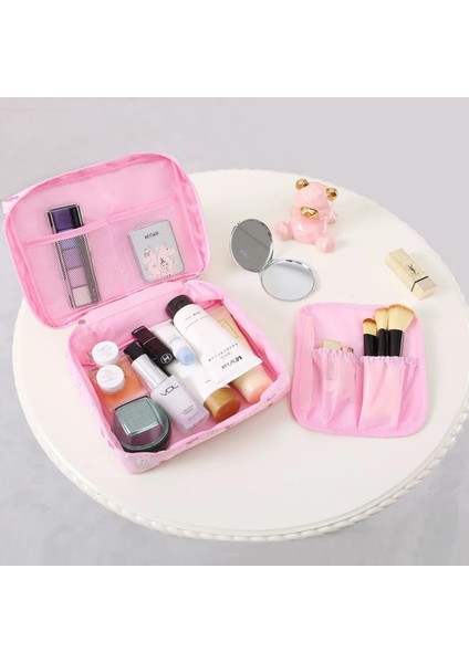 Leopar Tarzı Fudeam Çok Fonksiyonlu Kadın Açık Saklama Çantası Tuvalet Organize Kozmetik Çantası Taşınabilir Su Geçirmez Kadın Seyahat Makyaj Kılıfları (Yurt Dışından) fiyatları